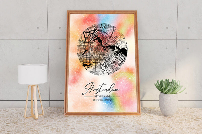 Psi Watercolor Map Bundle