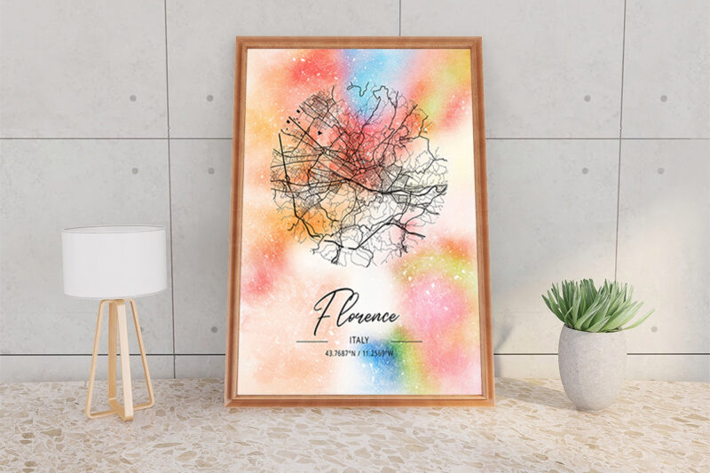 Psi Watercolor Map Bundle