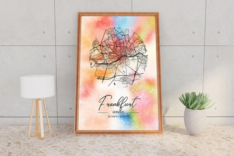 Psi Watercolor Map Bundle