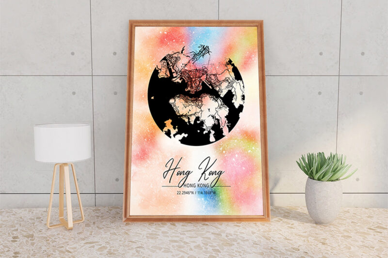 Psi Watercolor Map Bundle