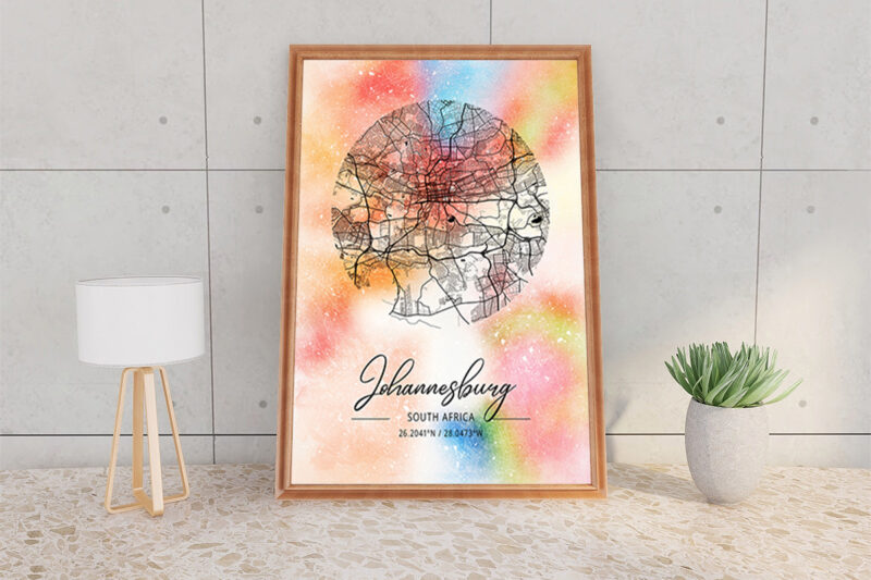 Psi Watercolor Map Bundle