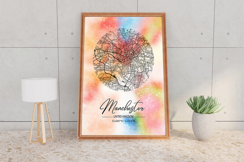 Psi Watercolor Map Bundle