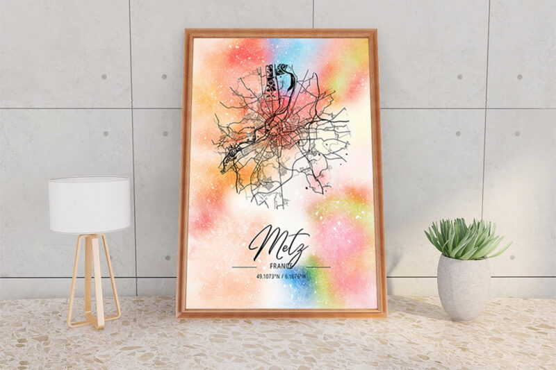 Psi Watercolor Map Bundle