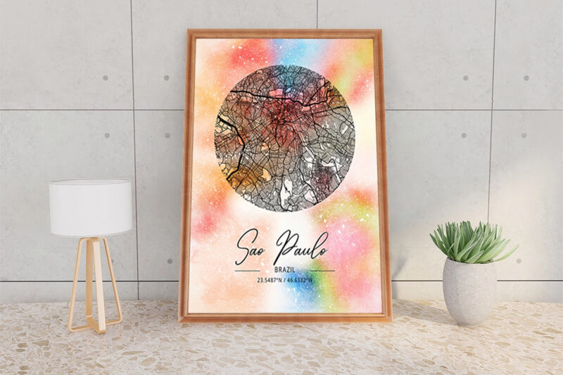 Psi Watercolor Map Bundle