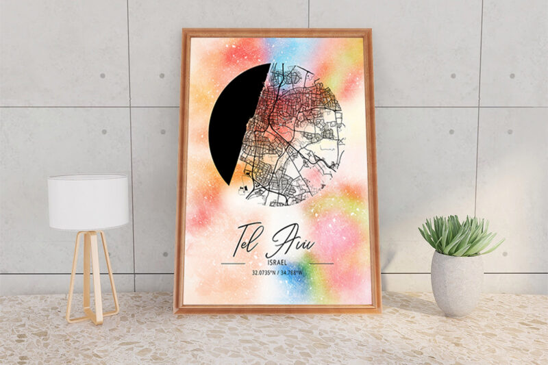 Psi Watercolor Map Bundle