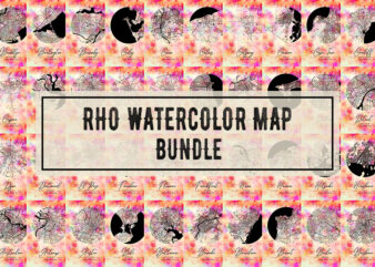 Rho Watercolor Map Bundle t shirt design online
