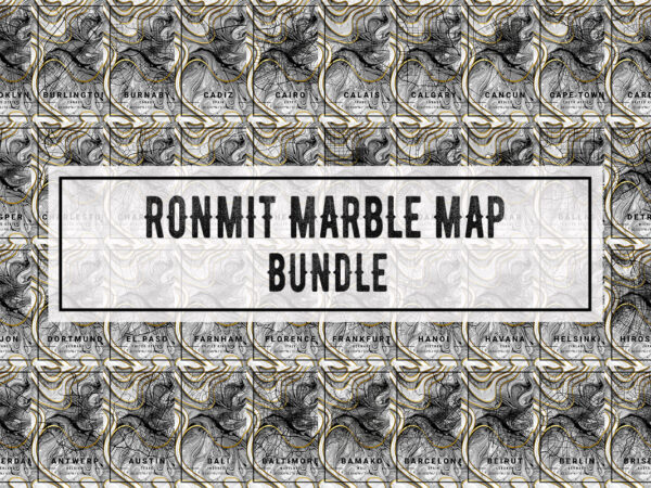 Ronmit marble map bundle t shirt design online