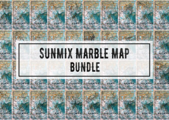 Sunmix Marble Map Bundle t shirt template vector
