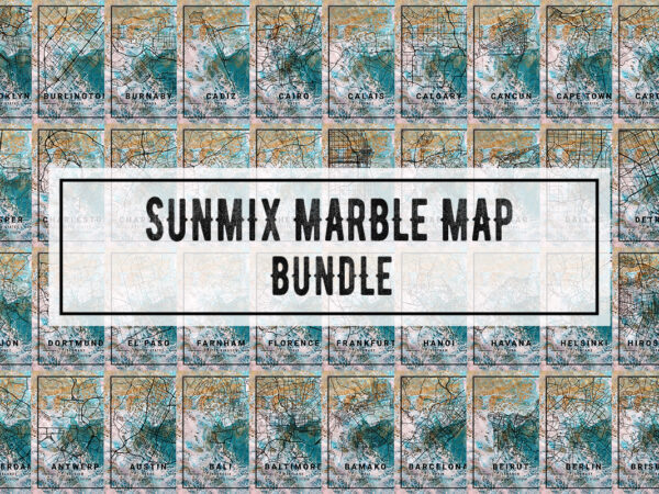 Sunmix marble map bundle t shirt template vector