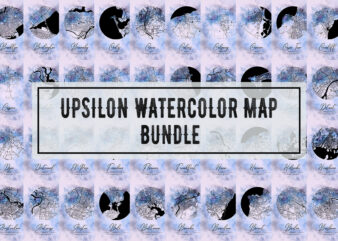 Upsilon Watercolor Map Bundle
