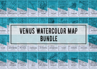 Venus Watercolor Map