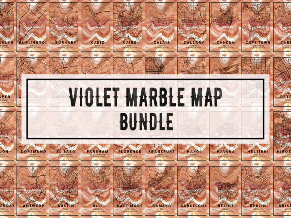 Violet marble map bundle t shirt vector art