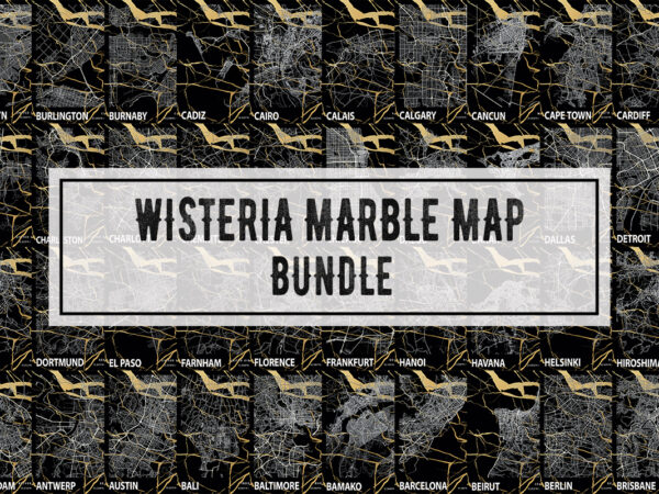 Wisteria marble map bundle t shirt design for sale