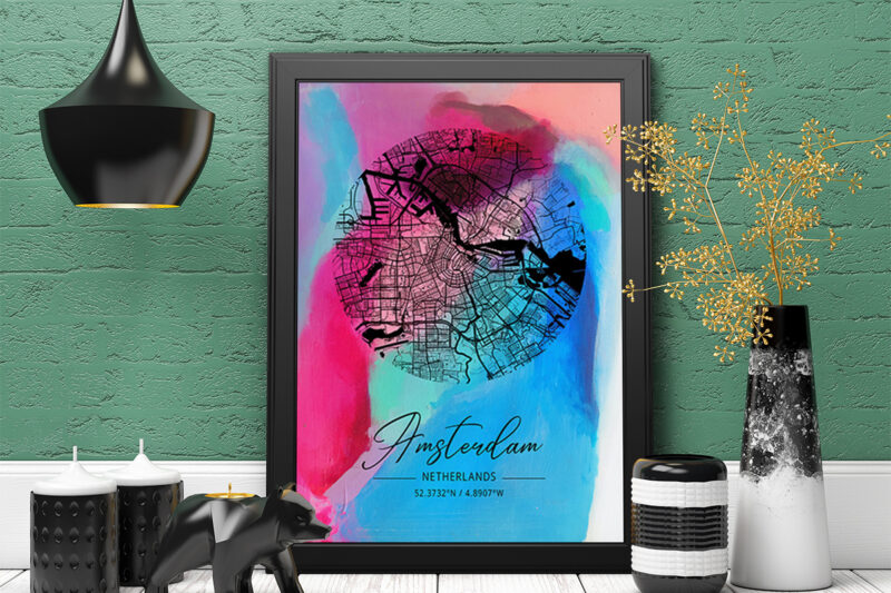 Zeta Watercolor Map Bundle