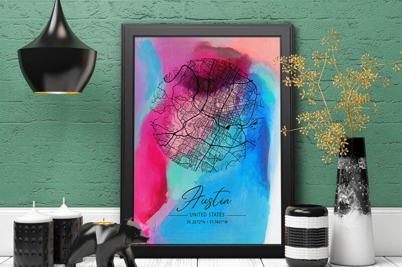 Zeta Watercolor Map Bundle