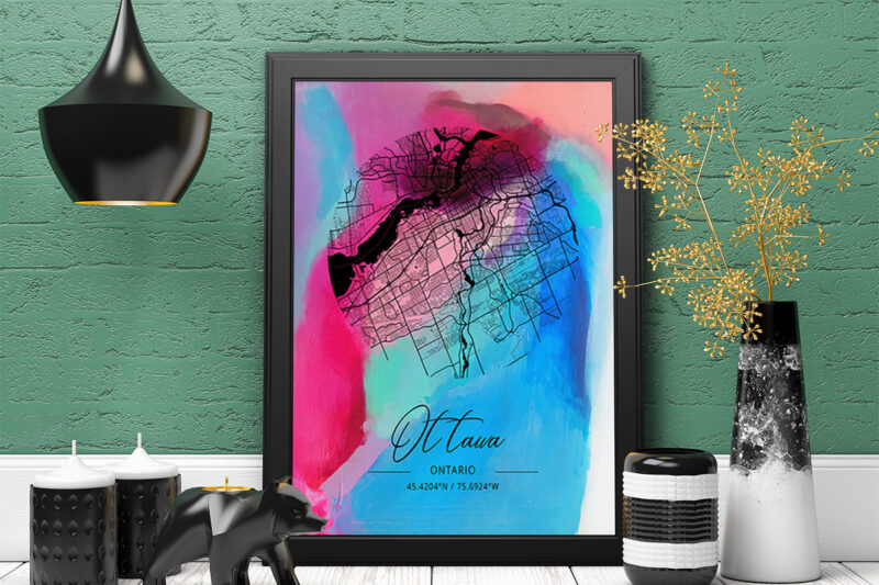 Zeta Watercolor Map Bundle