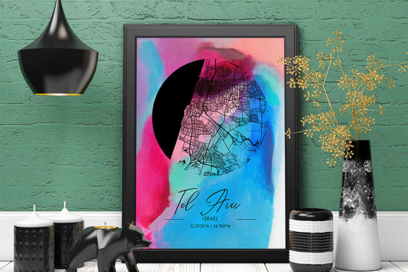 Zeta Watercolor Map Bundle