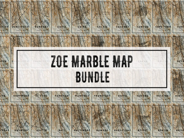 Zoe marble map bundle t shirt graphic design