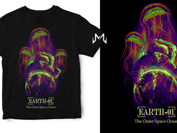 The outer space ocean(earth01) t shirt designs for sale