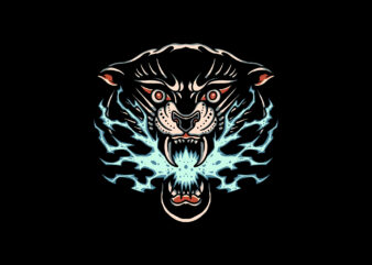 atomic panther t shirt vector