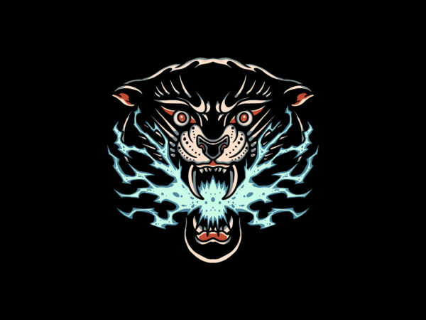 Atomic panther t shirt vector