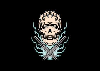 atomic skull t shirt vector
