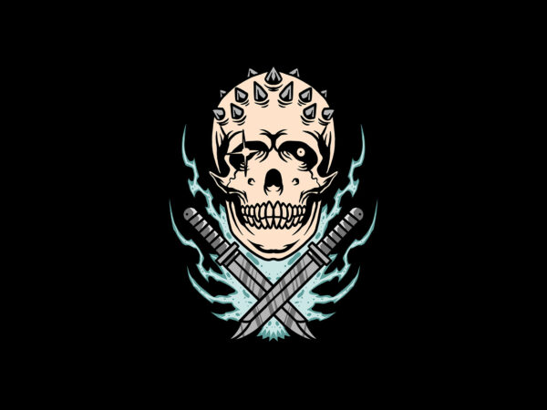 Atomic skull t shirt vector