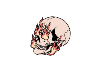 burning skull