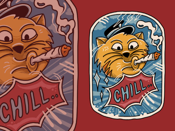 Chill cats funny t-shirt design