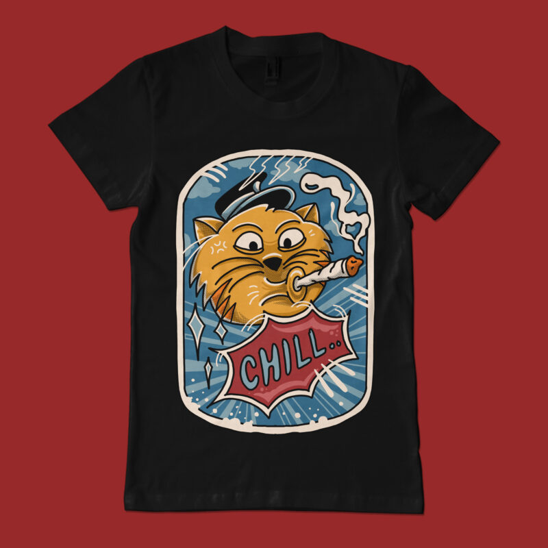 Chill cats funny t-shirt design
