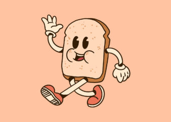 happy bread cartoon graphic t shirt