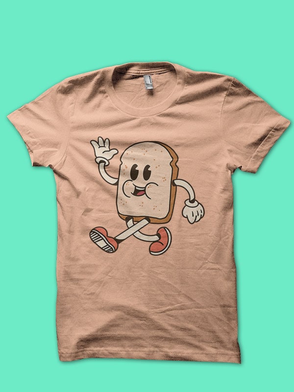 happy bread cartoon