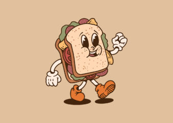 happy sandwich cartoon