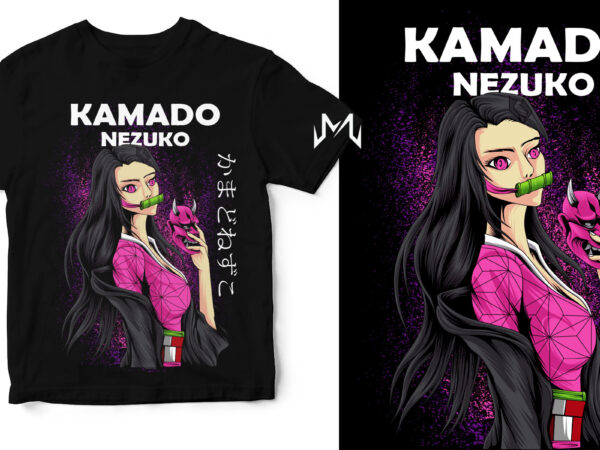 Kamado nezuko t shirt vector art