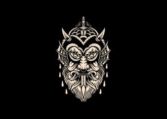 krampus tattoo t-shirt design