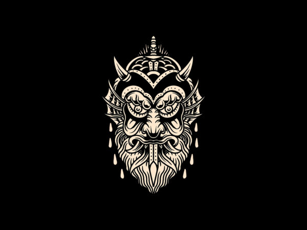 Krampus tattoo t-shirt design