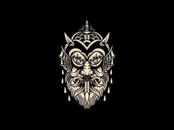 Krampus tattoo t-shirt design