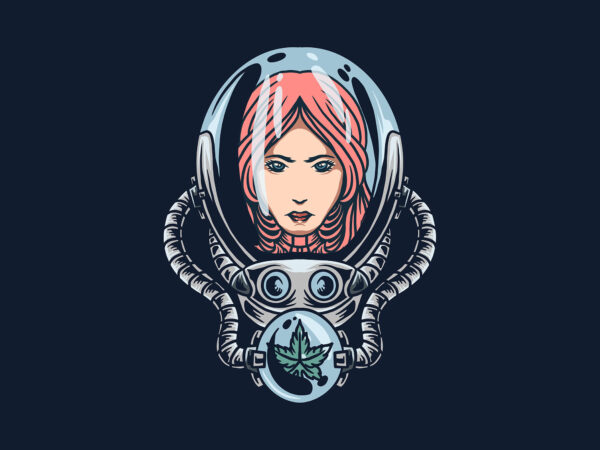 Lady ganja t shirt vector graphic