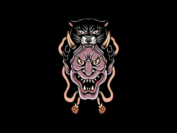 Oni panther tattoo t shirt design online