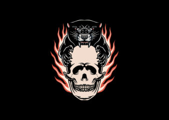 skull panther tattoo