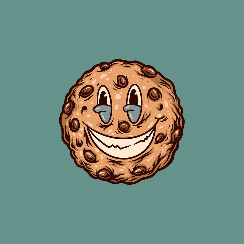 smiling cookies cartoon - Buy t-shirt designs smiling cookies cartoon - Buy t-shirt designs