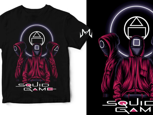 Squidgame3 t shirt template vector