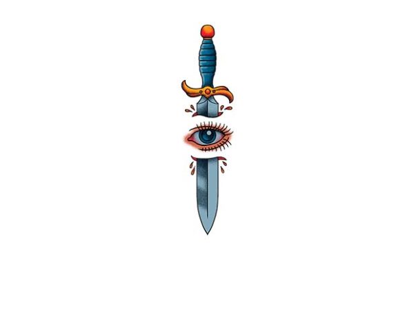 Eye of knife vector clipart