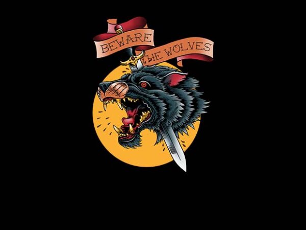 Beware the wolf t shirt template