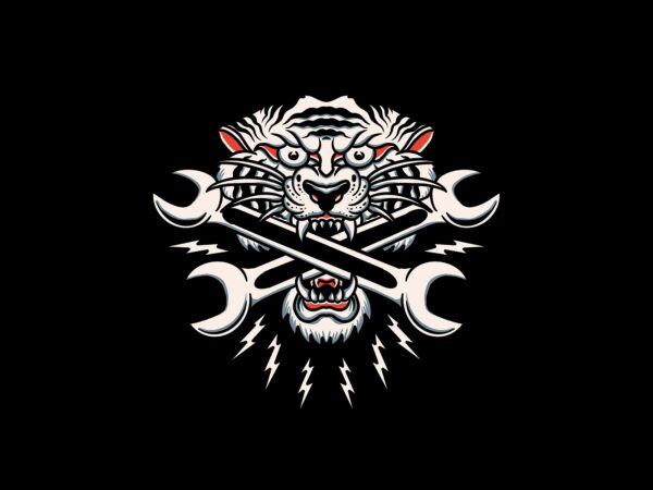 Tiger garage t shirt designs for sale