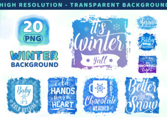 Winter Sublimation PNG Background Bundle