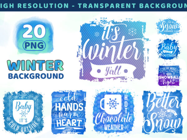 Winter sublimation png background bundle t shirt design for sale