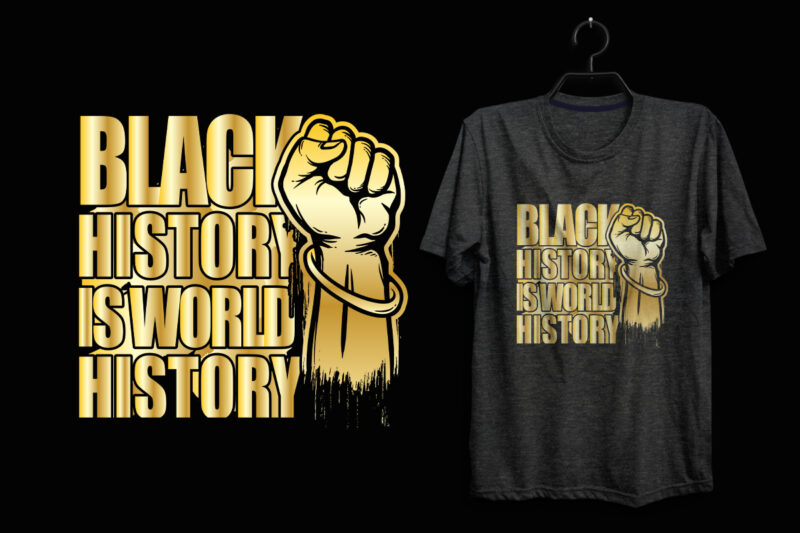 Gold Black history or juneteenth t shirt design bundle