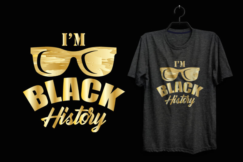 Gold Black history or juneteenth t shirt design bundle