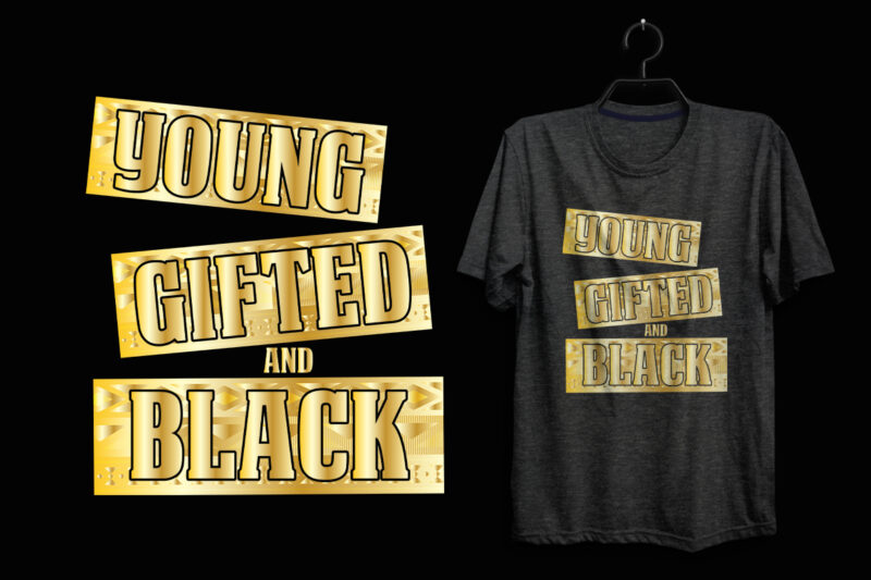 Gold Black history or juneteenth t shirt design bundle
